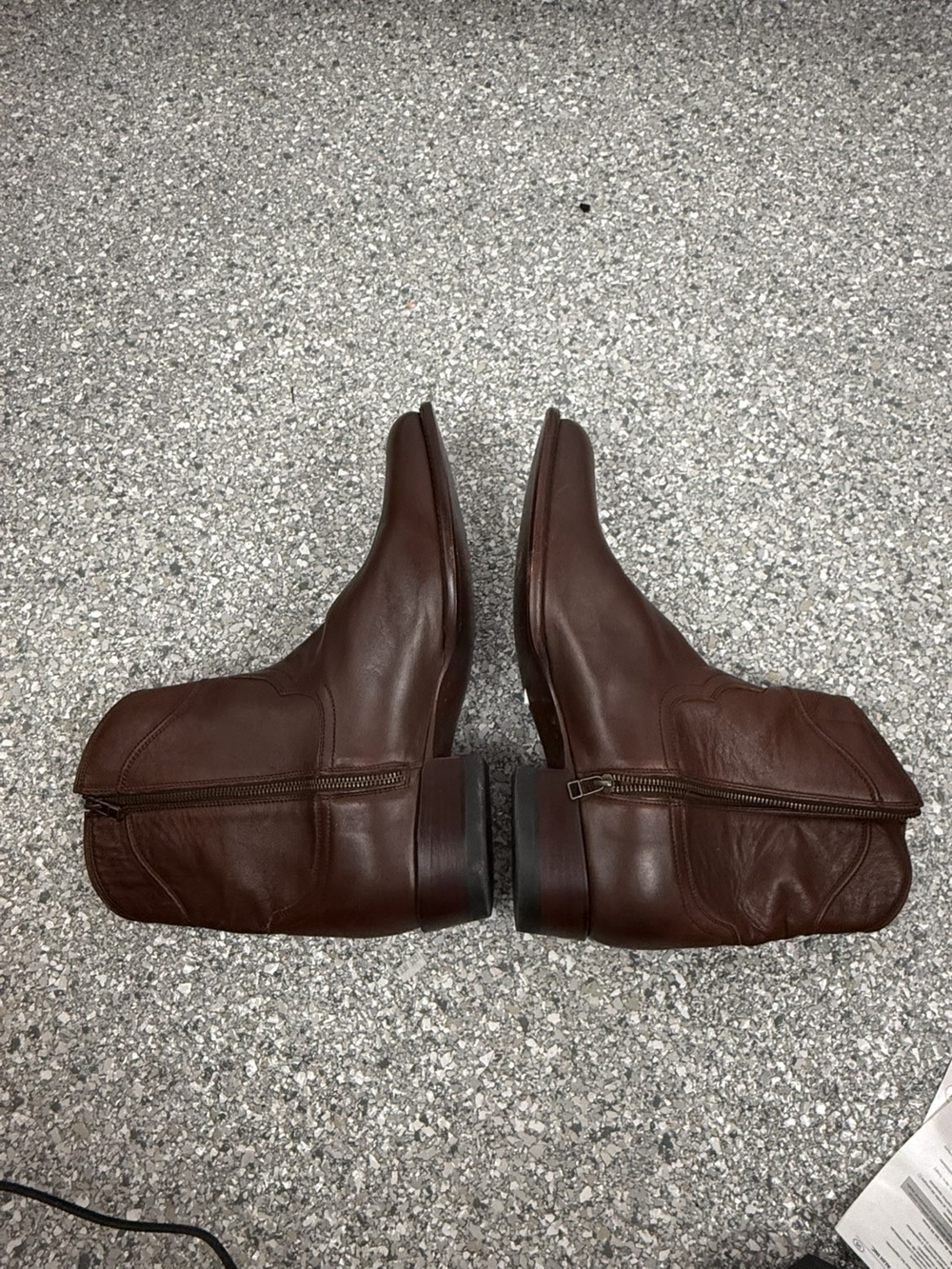 Tecovas Brown Leather Side-Zip Western Boots 15D